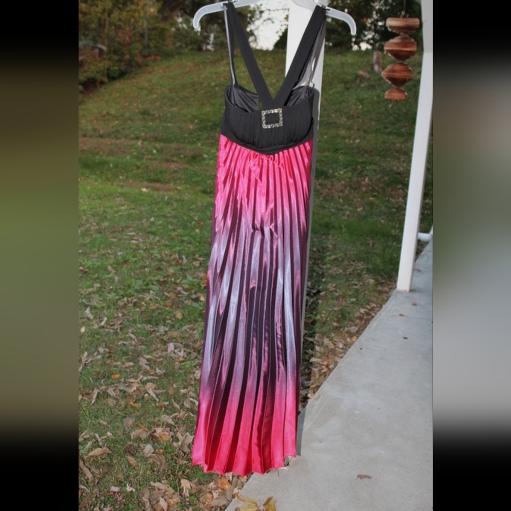 Betsy and Adam pleated ombre dress
